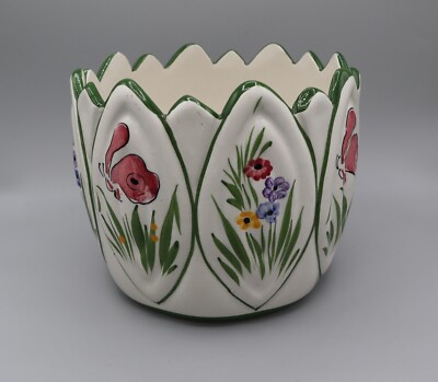 Portuguese Hand Painted Flower Pot/Planter.