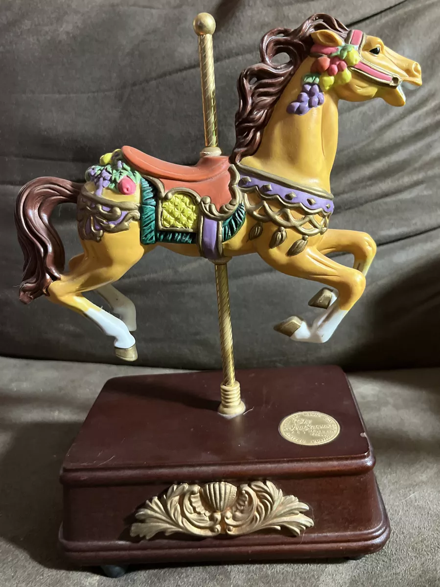 San Francisco Music Box Co 9 Carousel Horse Wind Up Music Box . Limited Edition