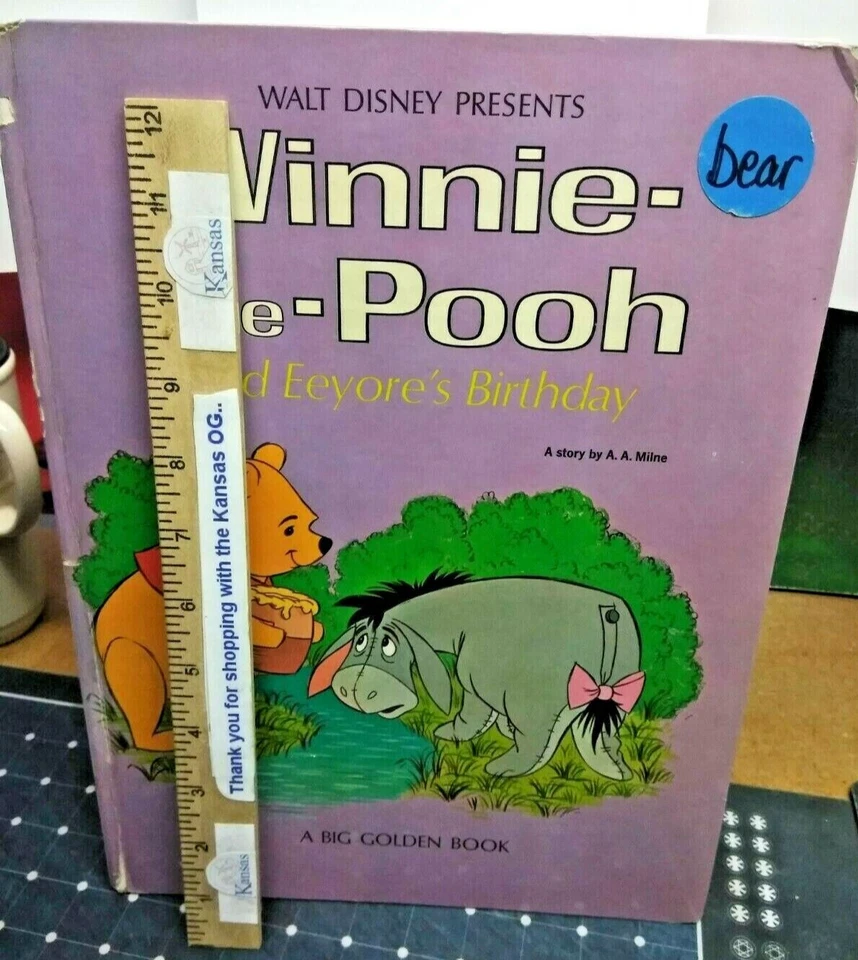 Walt Disney 1965 Winnie The Pooh and Eeyore's Birthday Big Golden Giant Book - Изображение 3 из 4