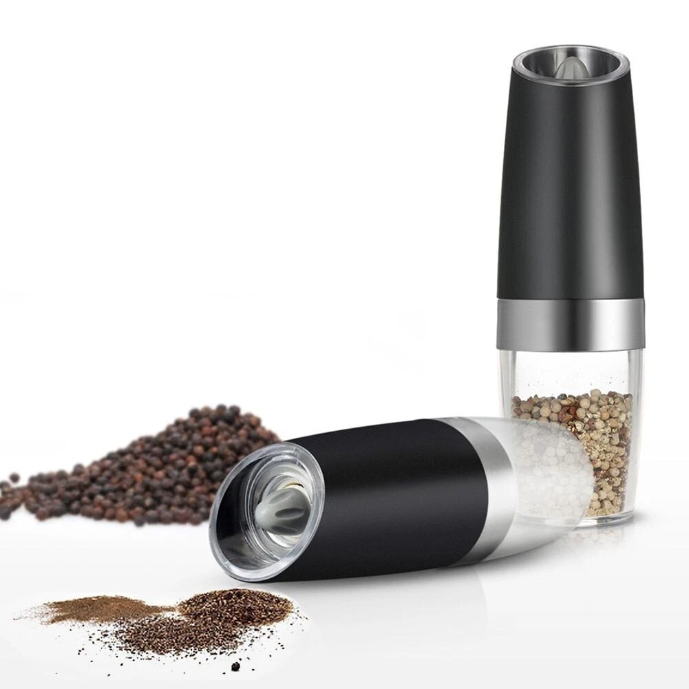 Electric Mill Pepper Salt Seasoning Grinder With LED Light Automatic Grinding