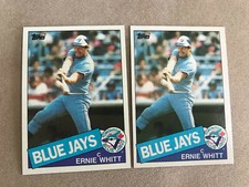 1985 Topps Baseball Card #128 Ernie Whitt Toronto Blue Jays NmMt Free Shipping!
