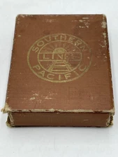 Southern Pacific Lines Railroad Playing Cards Tan Box 1948 Complete 1 Joker