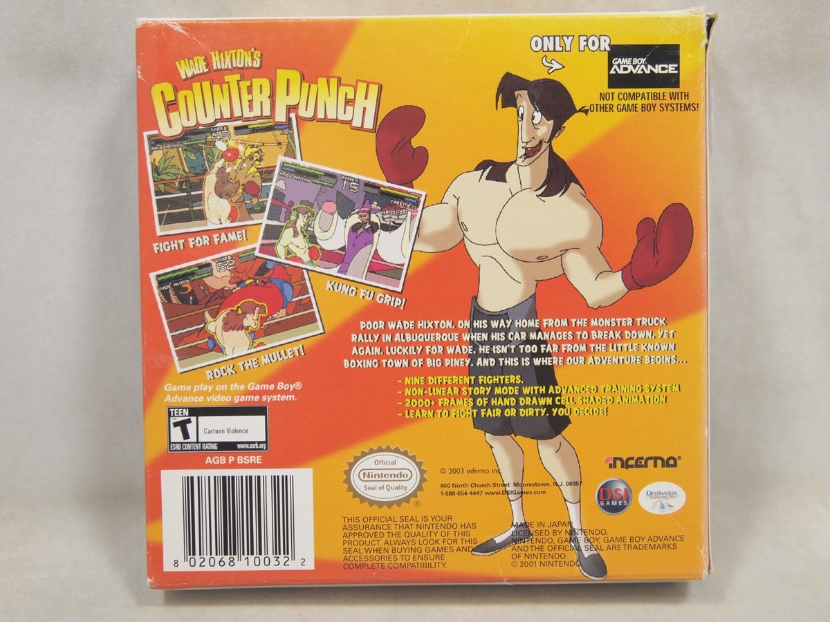 Wade Hixton's Counter Punch (Game Boy Advance | GBA) BOX & MANUAL