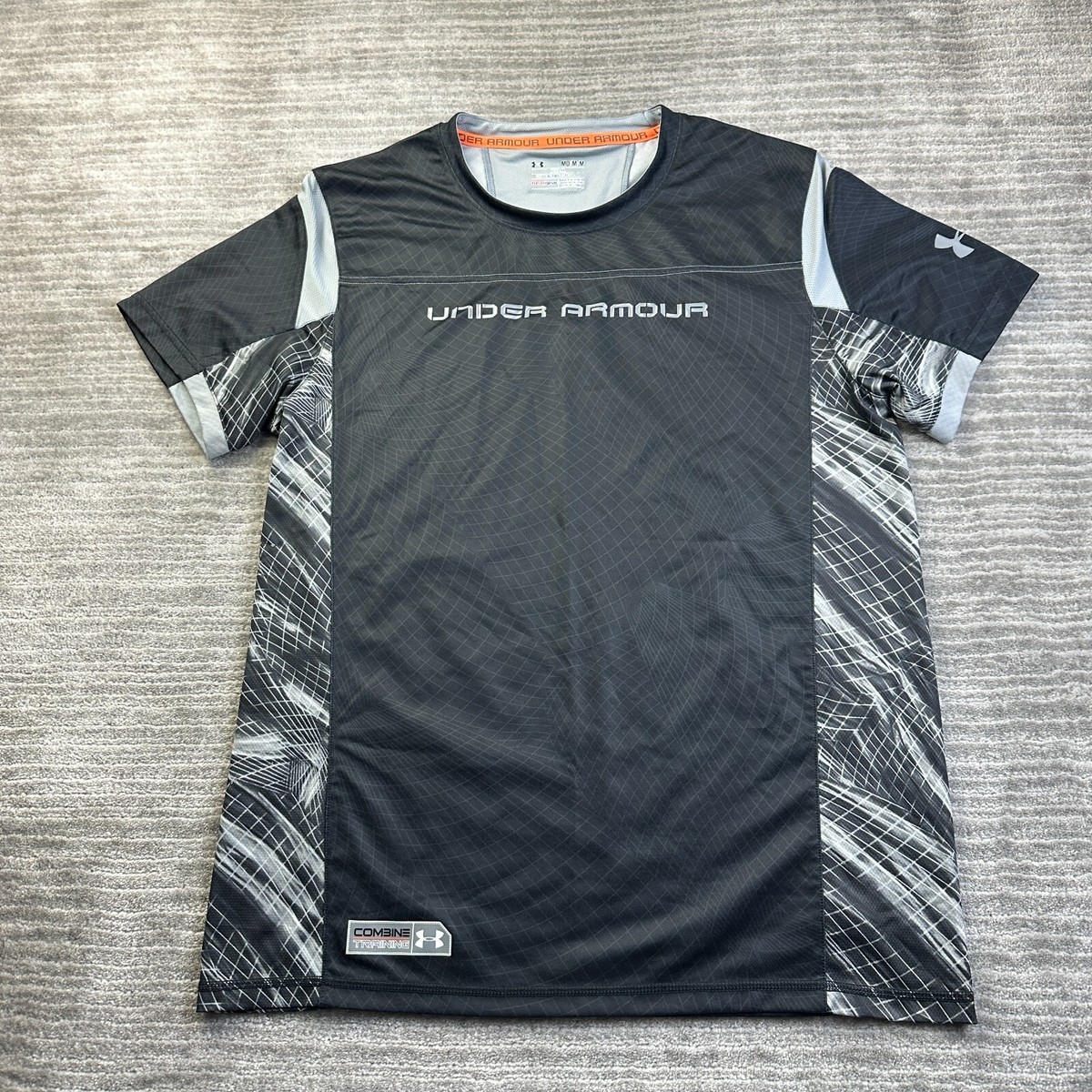 Under Armour Shirt Mens Medium Black NFL Combine Football Heatgear