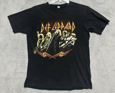 Tultex Def Leppard Mens L Shirt 2009 Summer Tour Dates Double Sided Fade