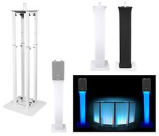  1 Rockville White Adjustable Totem Speaker Stand For Samson XP115A