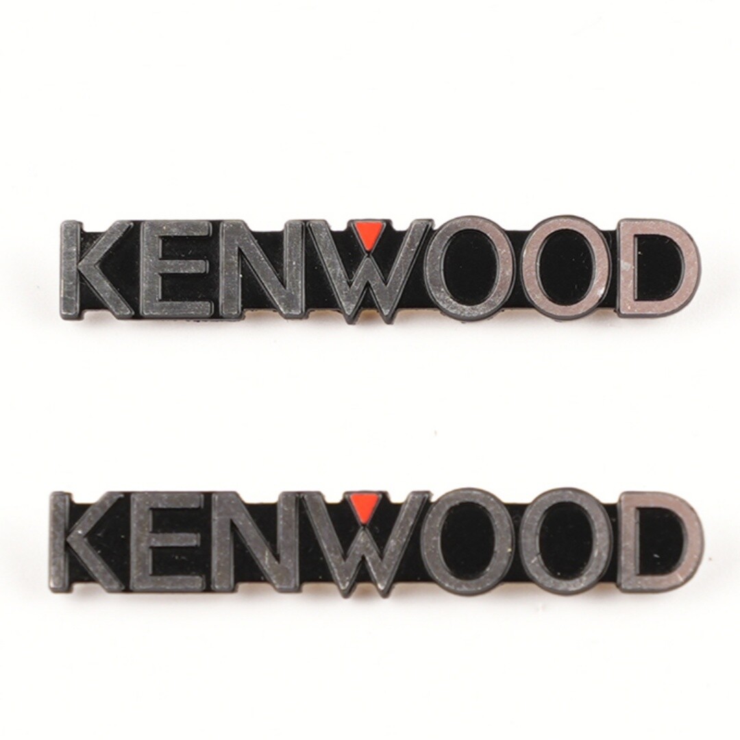 2X KENWOOD speaker Logo Nameplate Badge Replacement Piece 36.5mm X