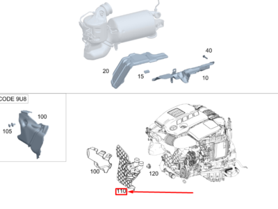 MERCEDES-BENZ GLE W167 Front Engine Cover A6540102803 GENUINE for 