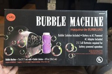 VEI Bubble Machine NEW IN BOX Machine, AC Adapter  Bubble Solution