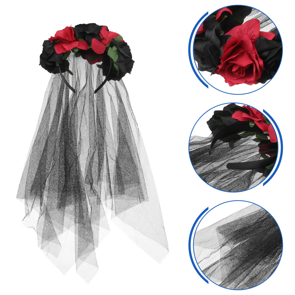 Velos de Boda Catrina Disfraz para Niñas Carnaval Hilo Halloween Accesorio Novia