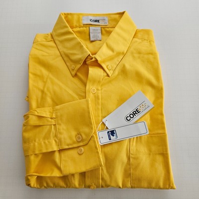 Core 365 by North End Shirt Mens Large Yellow Gold Long Sleeve Button Down