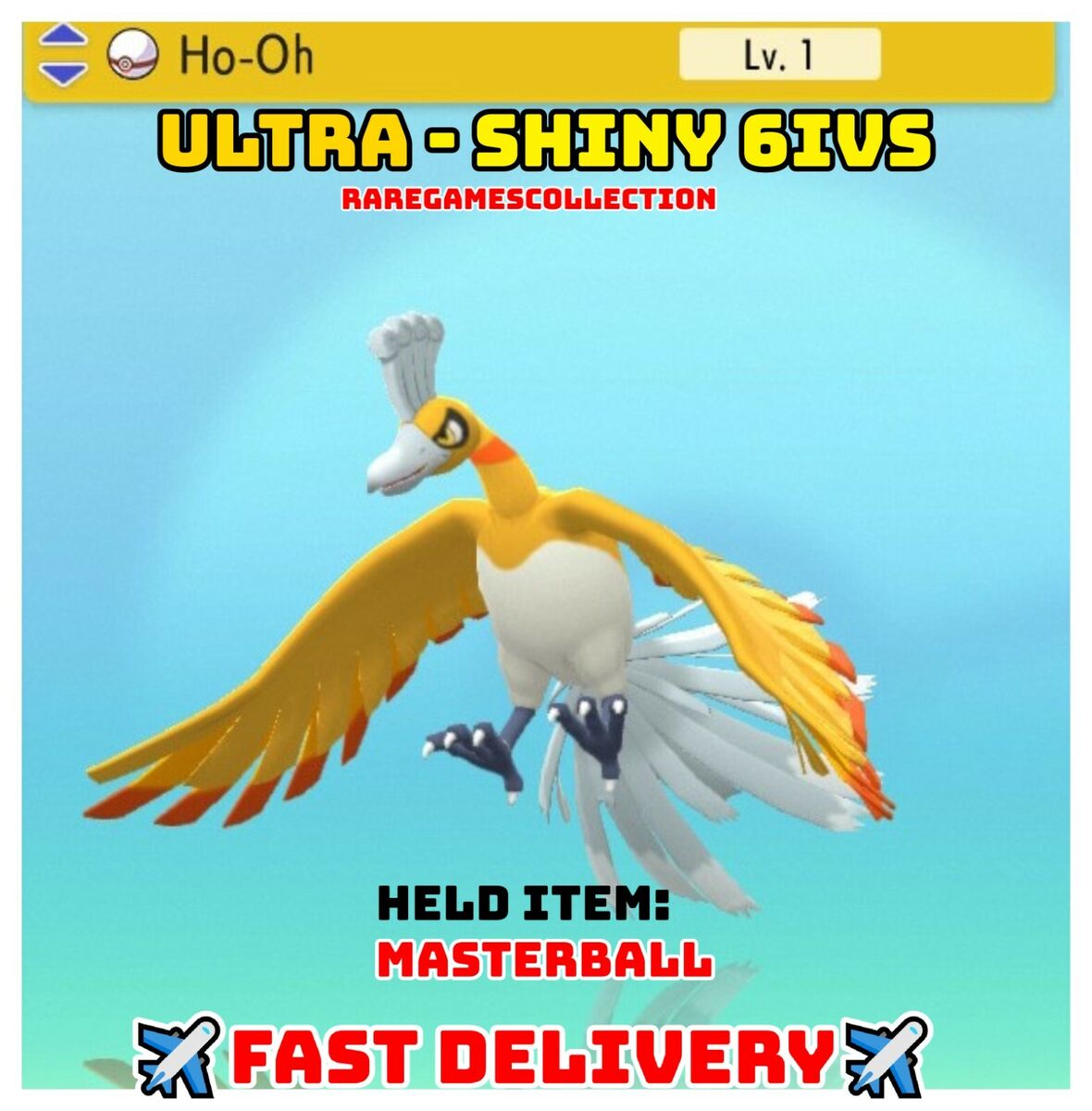 HO-OH LUGIA Ultra Shiny 6IV Pack // Pokemon Sword and Shield