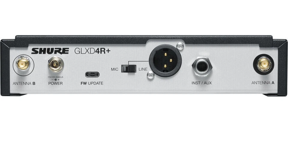 Shure GLXD24R+/B58-Z3 Digital Wireless Rack System with BETA58A Vocal Microphone - Image 4 of 4