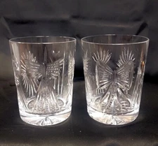 Set Of 2 Waterford  Crystal Millennium Toasting Double Old Fashion Glasses