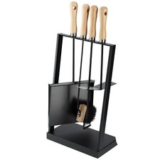 KADAX Kaminset, Kaminbesteck Set, Kamingarnitur, Schwarz 5-er Set