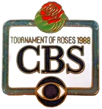 Rose Parade 1988 CBS(Columbia Broadcasting) 99th Tournament of Roses Lapel Pin