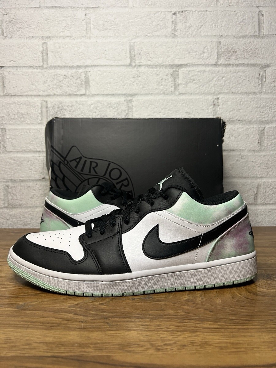Size 13 - Air Jordan 1 SE Low Tie Dye Black/White/Mint/Purple