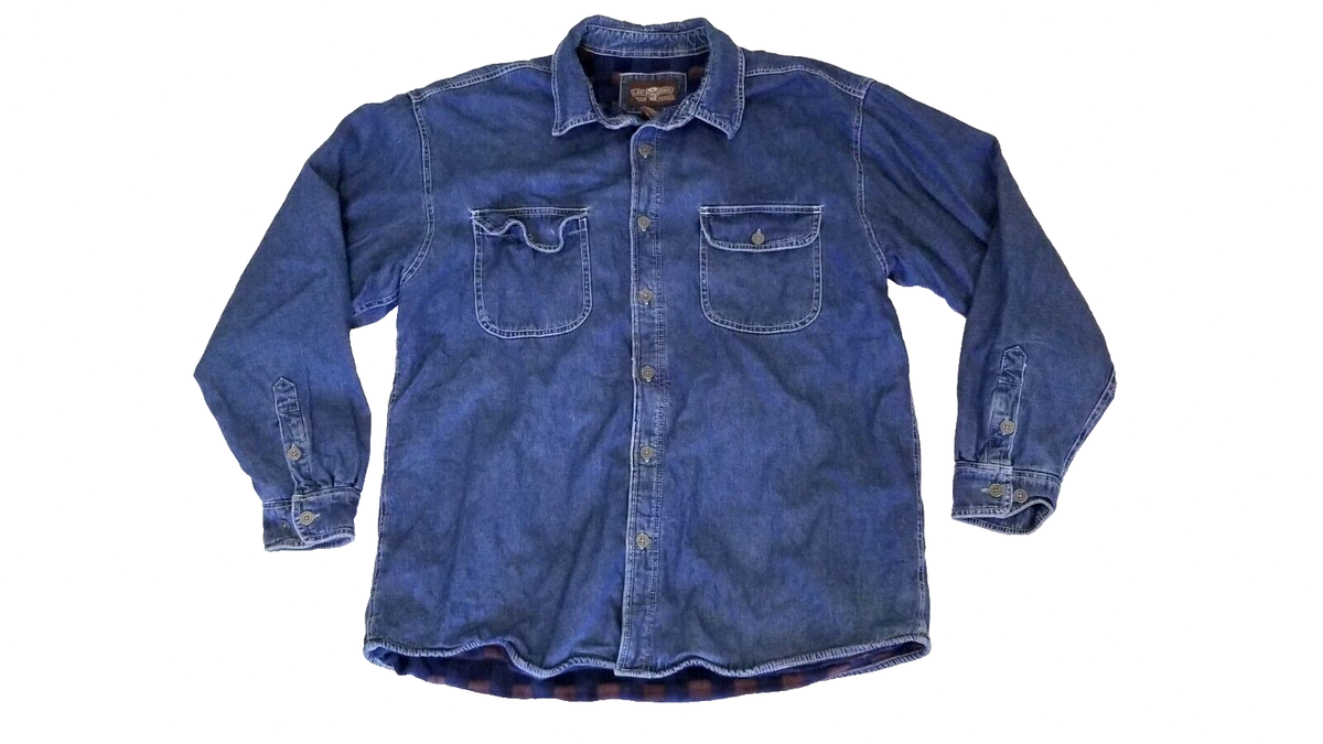 Levis 108480 Men's Blue Denim Fleece Lined Jacket Size Medium | eBay