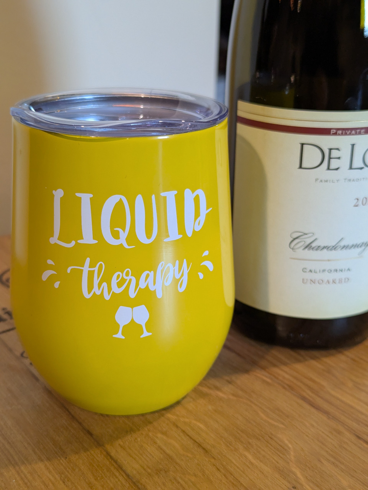Liquid Therapy - Stainless Steel Wine Tumbler Insulated with Lid