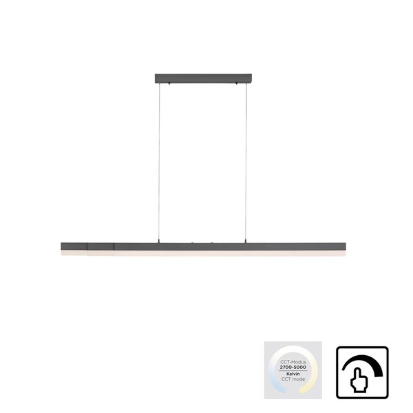 Led Pendellampe Touchschalter Cct Anthrazit Dimmbar Ausziehbar Esszimmer KüChe-image