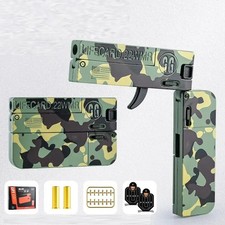 NEW Upgraded Lifecard Alloy Folding Gun Kids Toys Soft Bullet Blaster Shooting