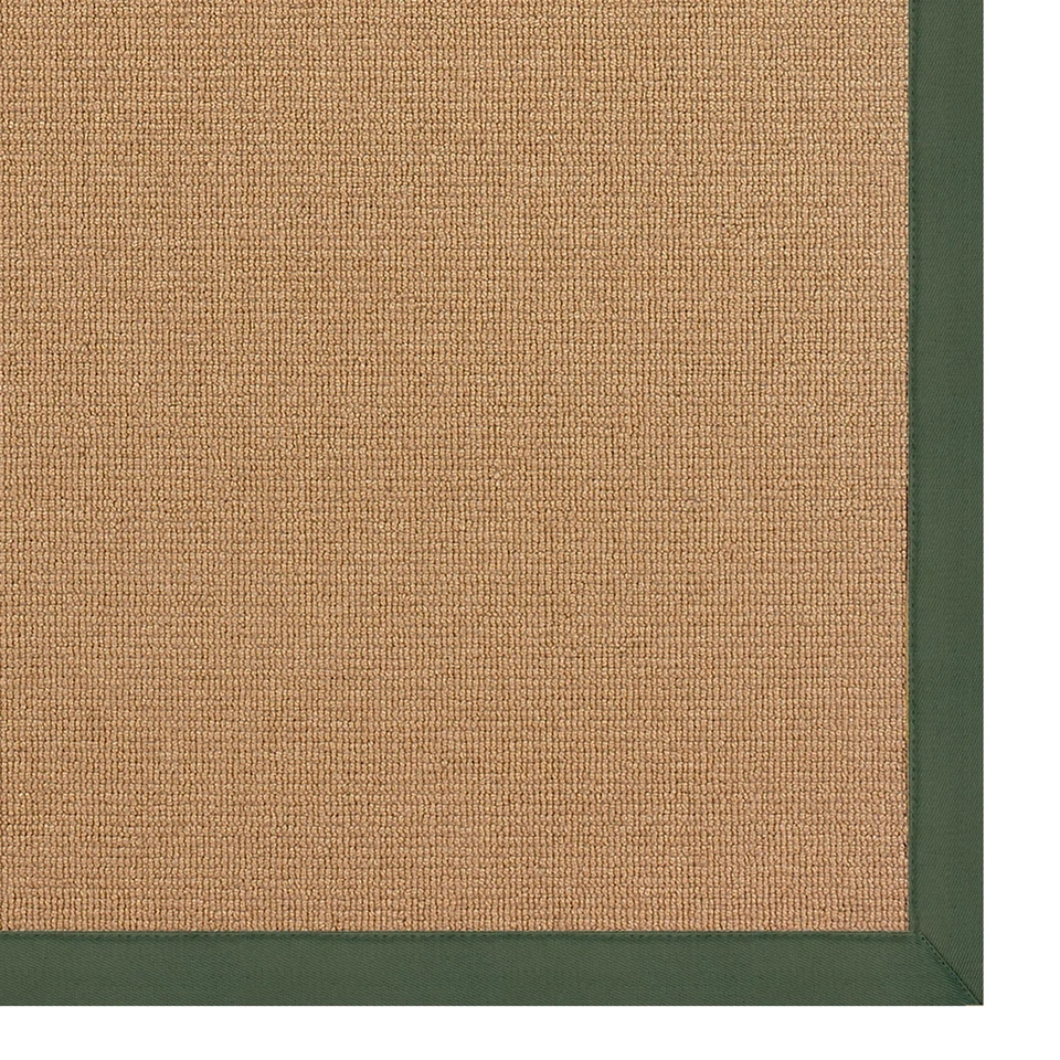 Linon Athena Machine Tufted Wool 2'6"x12' Rug in Cork and Green - Image 4 of 4