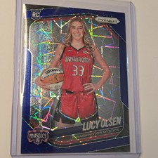 Lucy Olsen Rookie Panini Blue Velocity 2025 Prizm WNBA #145 Washington Mystics