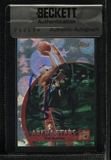 BAS 1998 Topps Finest Arena Stars Vin Baker #AS20 Seal of Authenticity Auto 3c7
