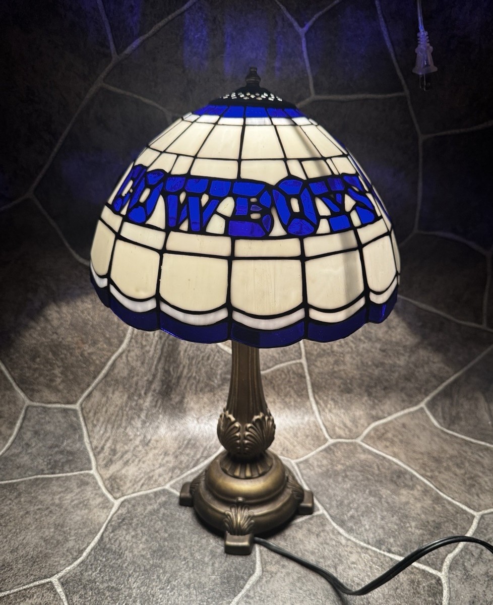 Dallas Cowboys Hand Made Glass Tiffany Style Lamp Officially