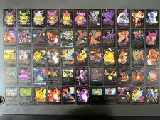 55 PCS Premium Gold Foil TCG Cards Set – VMAX, V, EX, GX Rare Trading Cards