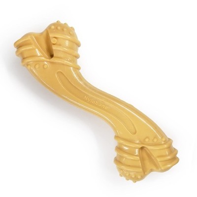 Curvy Bone Dog Chew Toy For Aggressive Chewers Peanut Butter Flavor Usa Made