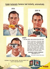 1964 Kodak Instamatic Cameras: Open Drop In Shoot Vintage Print Ad