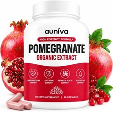 Auniva Pomegranate Extract Capsules, Natural Pomegranate Supplement