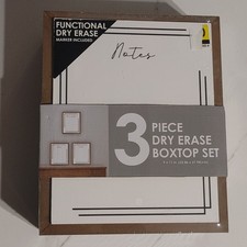 3 Piece Dry Erase Boxtop Set 9 x 11 in Functional Boards with Marker Included