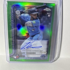 2025 Topps Chrome #CRDA-LJ Leo Jimenez Debut RC Auto /99 Green Refractor