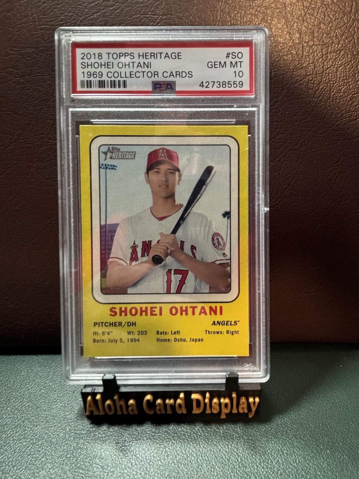 2018 Topps Heritage Shohei Ohtani 1969 Collector Cards Rookie RC PSA 10 GEM MINT