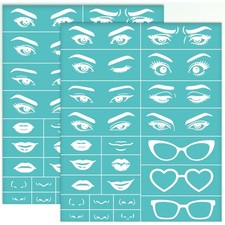 GOMAKERER 2 Sheets Character Facial Features 11 inches x 8.7