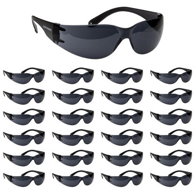 Tinted Safety Glasses 12 PK   ANSI Z87+ Rated UV Eye Protection Glasses for C...