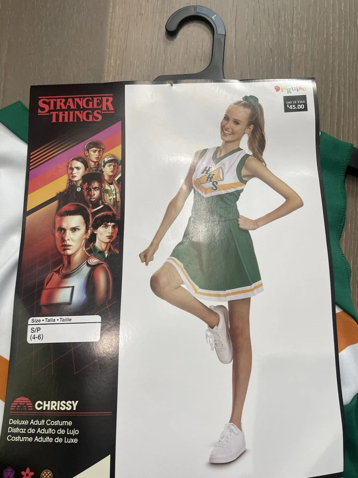 Chrissy Cheerleader Deluxe Stranger Things Vestido Elegante Halloween Adulto Disfraz Foto 4 de 4