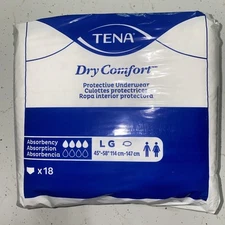 Lot of 3 packs TENA Dry Comfort Protective Underwear Size L Large 18 Per Pack