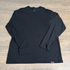 Origin Mens Core Tee Long Sleeve Shirt (XL) Black Cotton Made In USA *READ* B22
