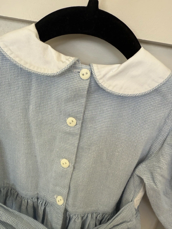 Vintage Strasburg Two Embroidered Bears smocked Puff sleeve dress lined size 4 - Image 4 of 4