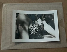 Rare George FULMER VTG 2x3 B&W Photo Female Busty Peekaboo Sunbather 1960s COA