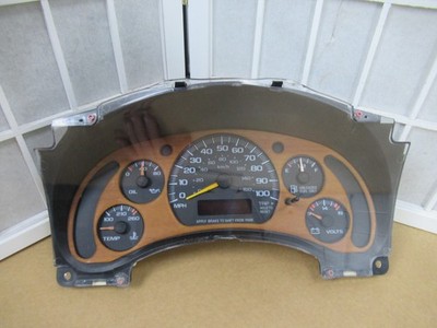 96 97 98 99 00 Chevrolet Express GMC Savana Van Woodgrain Wood Gauge Cluster