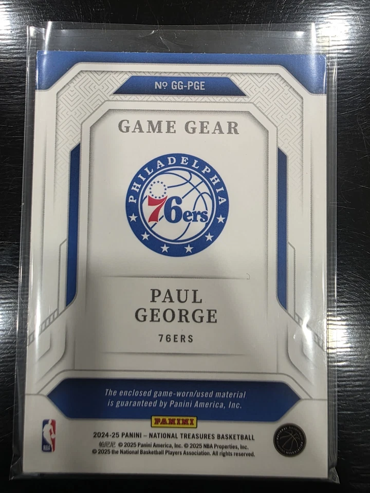 Juego de equipo de juego National Treasures 2024/25 usado Paul George Clippers/8 Foto 2 de 2