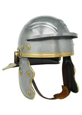 Kinder-Römerhelm aus Stahl Kostüm Verkleidung Helm Römer Gladiator Rollenspiel - Bild 1 von 4