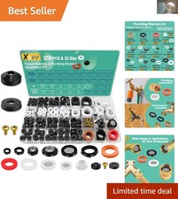 32-Piece Faucet Plumbing Rubber Washers Assortment Kit - Leak Repair Solution