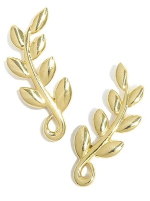 Tiffany & Co. Paloma Picasso Olive Leaf Climber 18K Gelbgold Ohrringe...