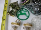 vtg 11  Bradford CHRISTMAS ORNAMENTS UFO Spinning Top bell lantern cage teardrop — photo 7