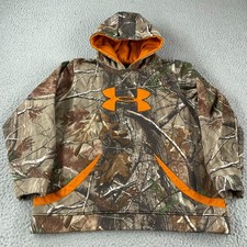 Under Armour Youth Size XL Loose Camo Pull Over Hoodie Sweatshirt Fall Autumn